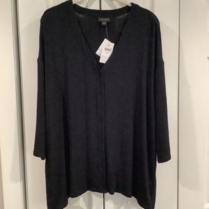 J Jill Wearever black cardigan Size L